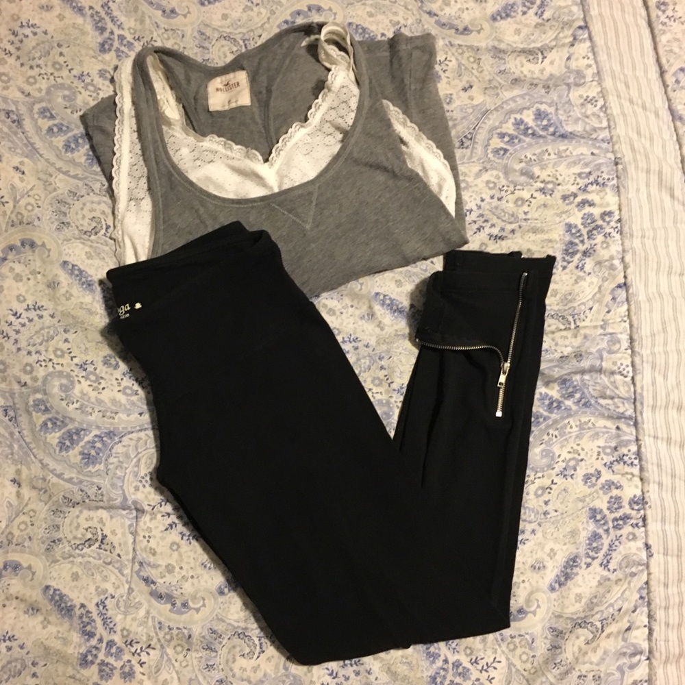 Organic Leggings w zipper detail